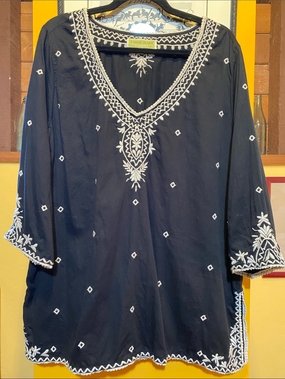Sigrid Olsen Embroidered Cotton Tunic